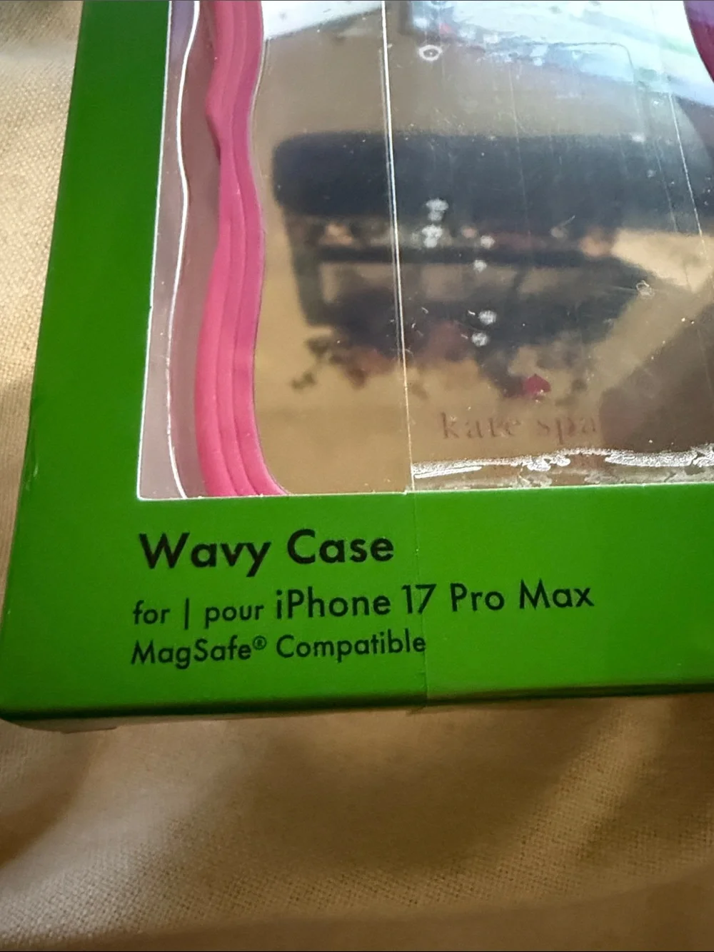 kate spade Wavy Phone Case for iPhone 17 Pro Max - Dark Pink mirror NIB